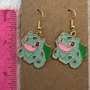 Pokémon Bulbasaur earrings